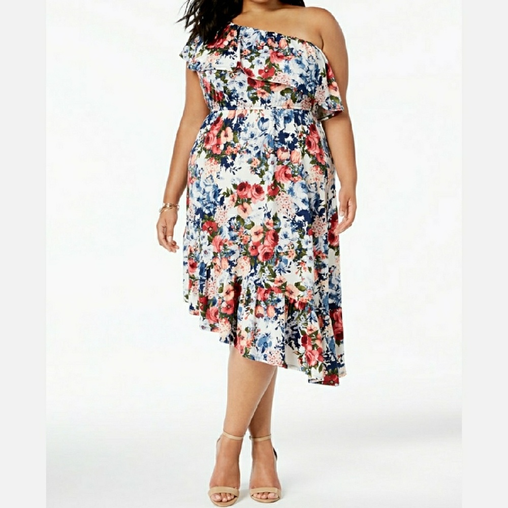 Gorgeous Plus Sz Floral Print Dress❤